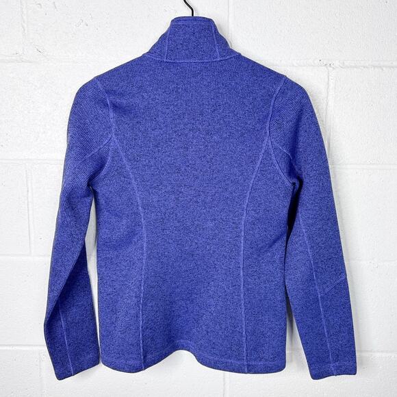 The North Face Jacket Krestwood Ribbed Purple Full Zip Fleece Womens Small - Picture 2 of 6